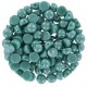 Czech 2-hole Cabochon beads 6mm Jade Shimmer 63130